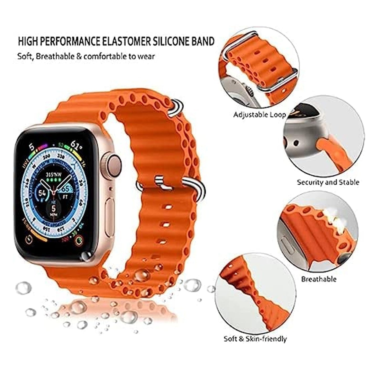 Laxasfit ultra max smart Luxury watch with Large Display , Bluetooth calling , sports mode , Heart rate monitor Mode