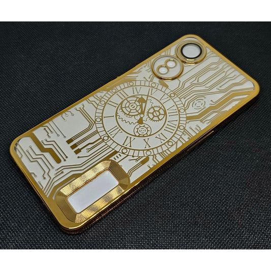 Oppo A78(5G)/A58(5G)/A58x Back Cover with CD Watch Machine Design soft