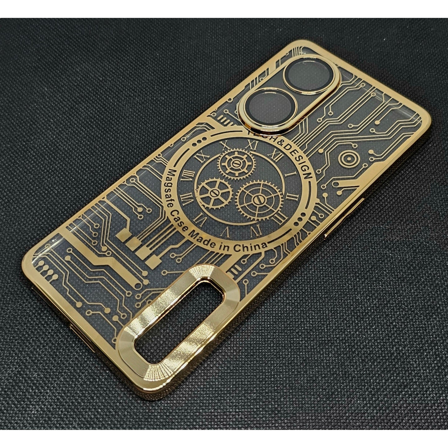 Oppo Reno 8T Back Cover with CD Watch Machine Design soft