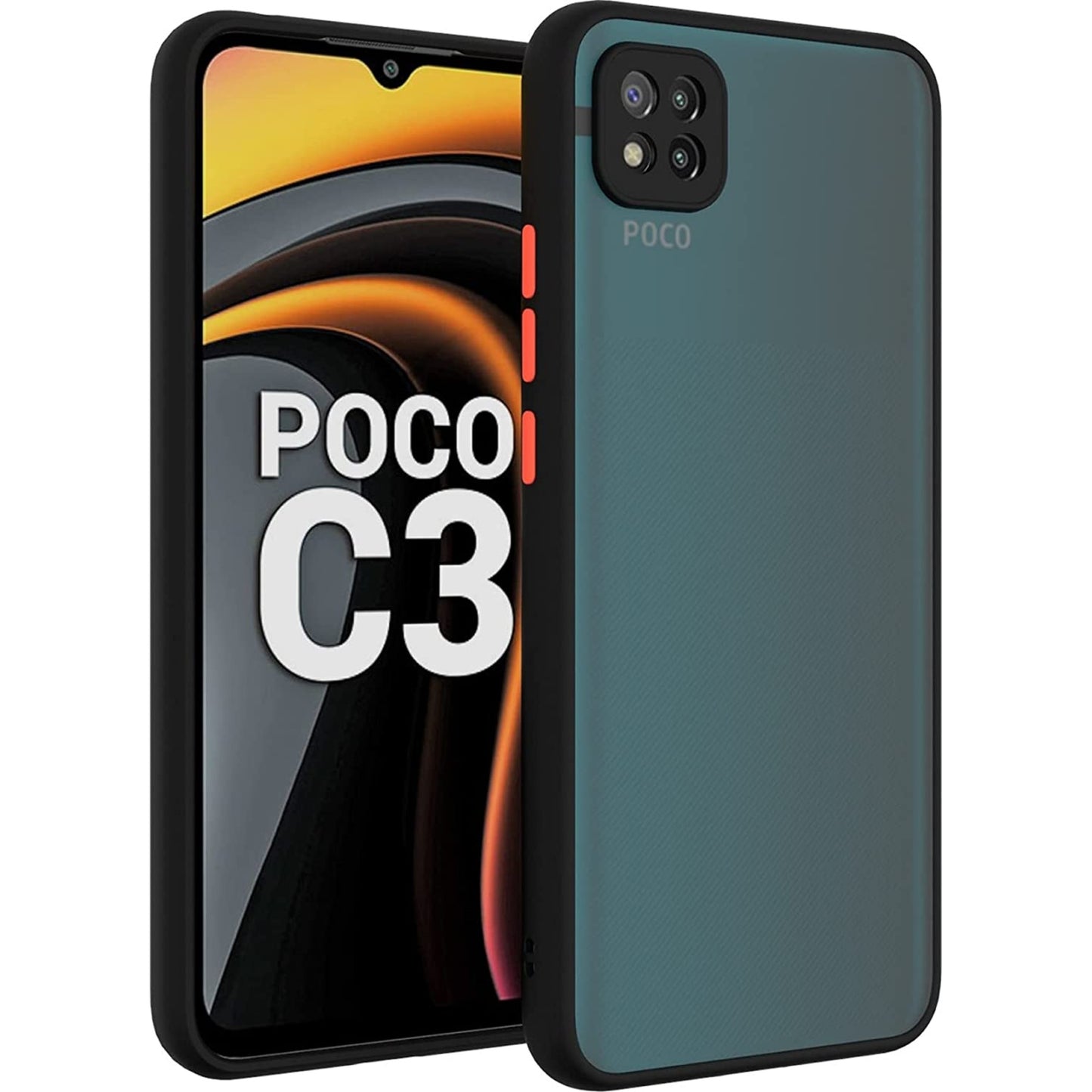 Poco C3 mobile Back Cover (Smoky)