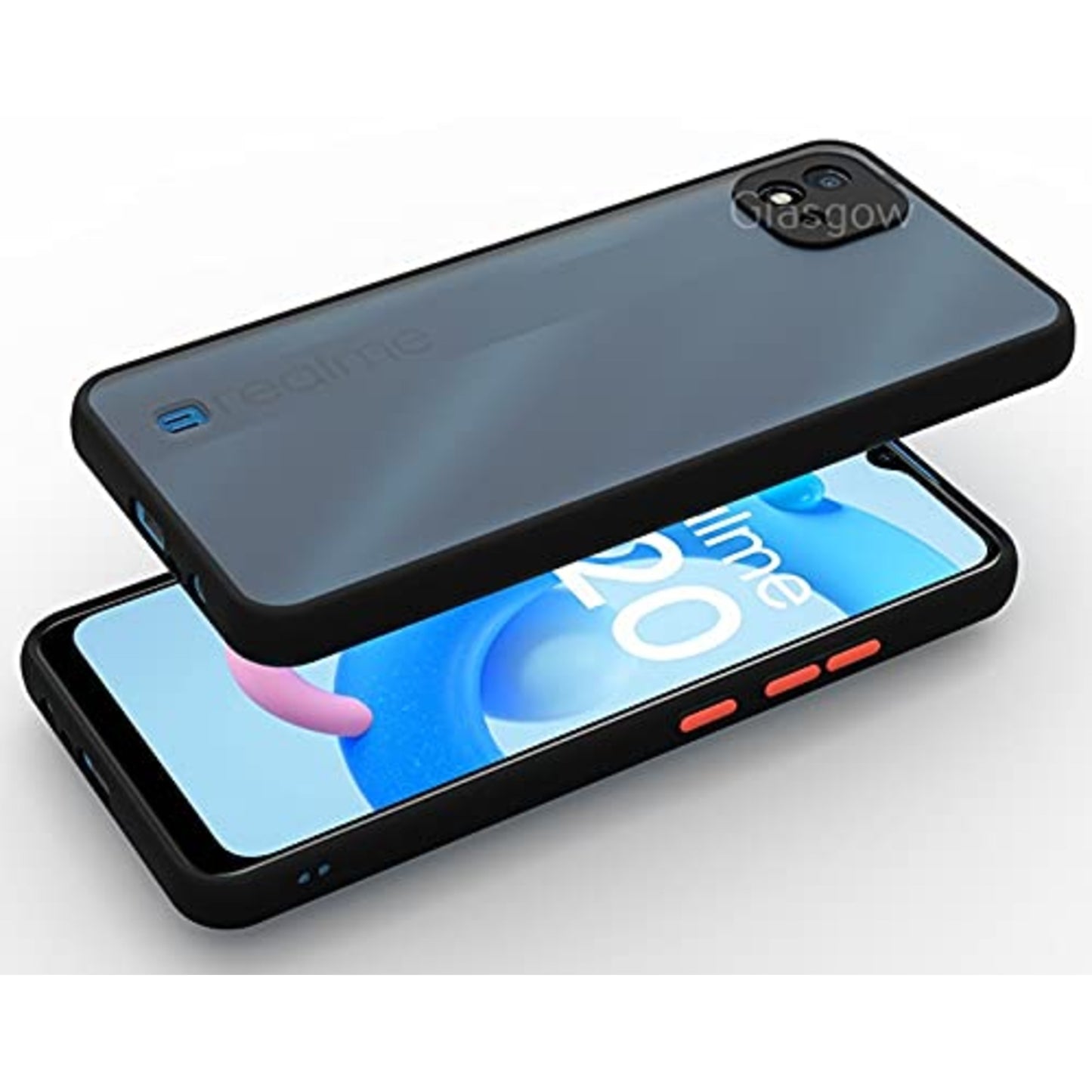 Realme C20 mobile Back Cover (Smoky)