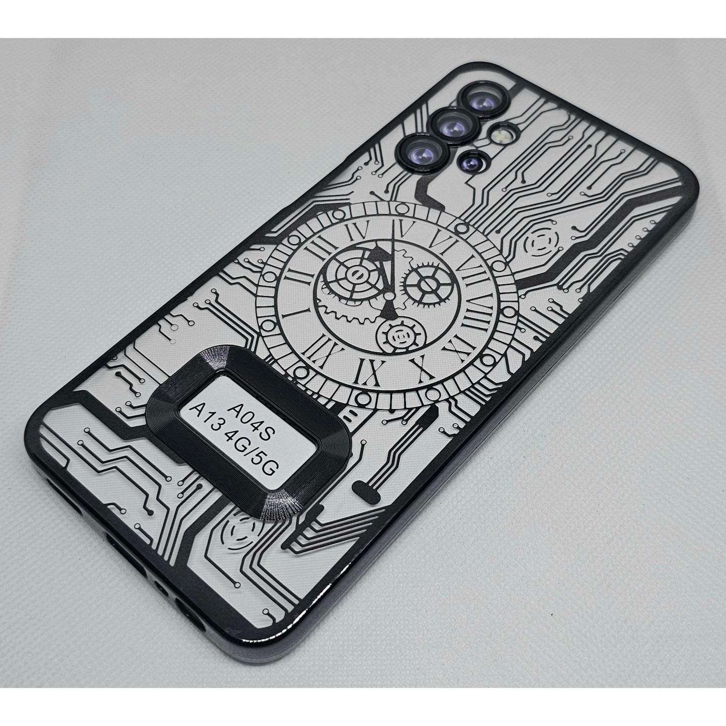 Samsung A23/ A13 (4G) Back Cover with CD Watch Machine Design soft