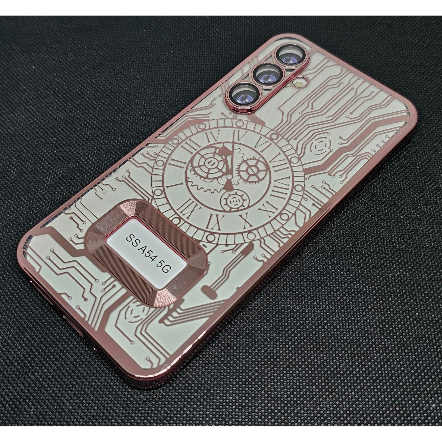 Samsung A54 (5G) Back Cover with CD Watch Machine Design soft