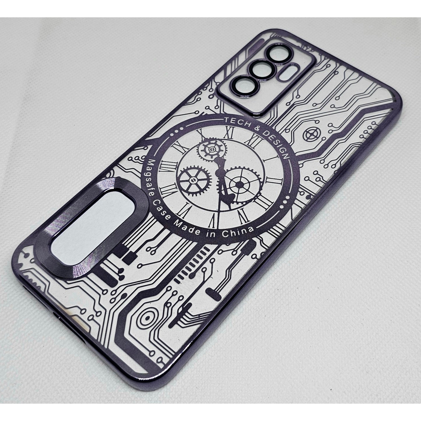 Vivo V23 E / Y75 (4G) Back Cover with CD Watch Machine Design soft