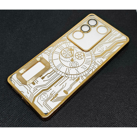 Vivo V27/V27 Pro Back Cover with CD Watch Machine Design soft