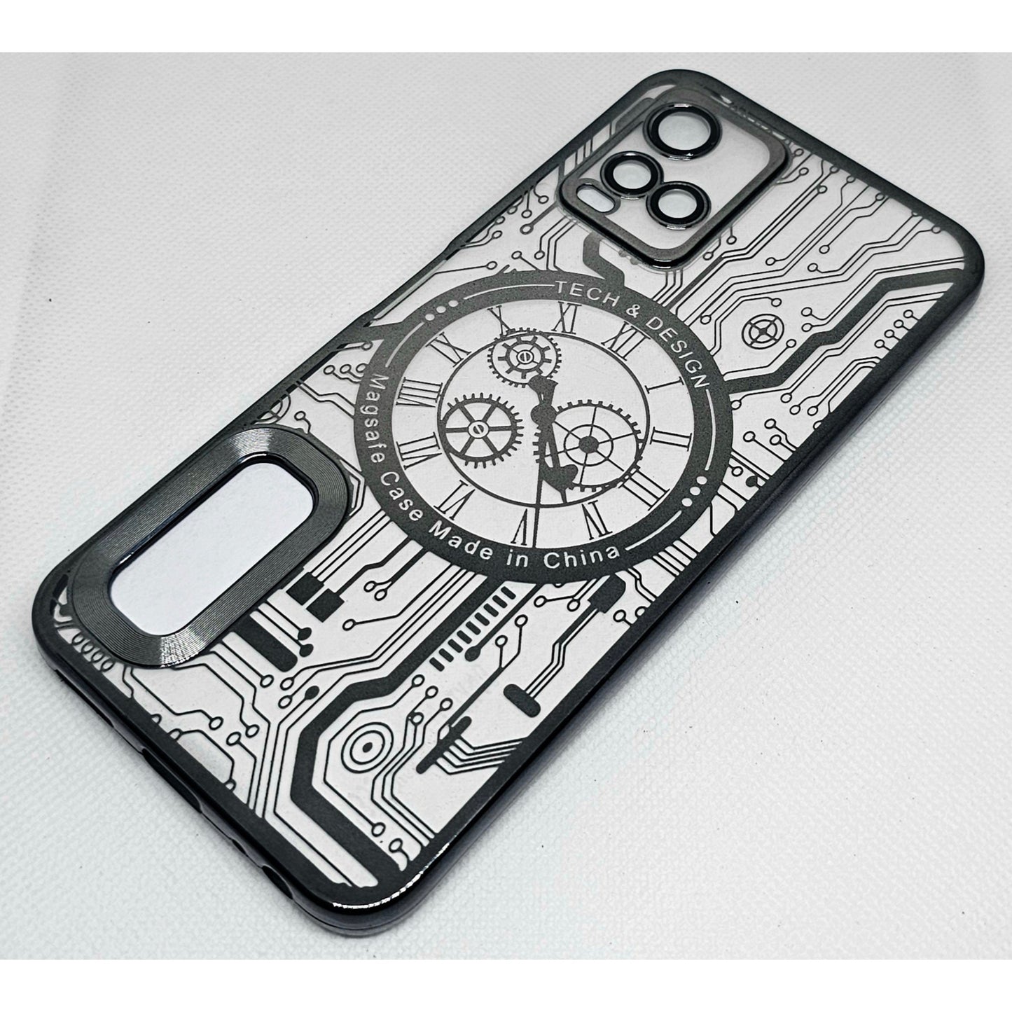 Vivo Y21/Y33s Mobile CD Watch Machine Design Back Cover