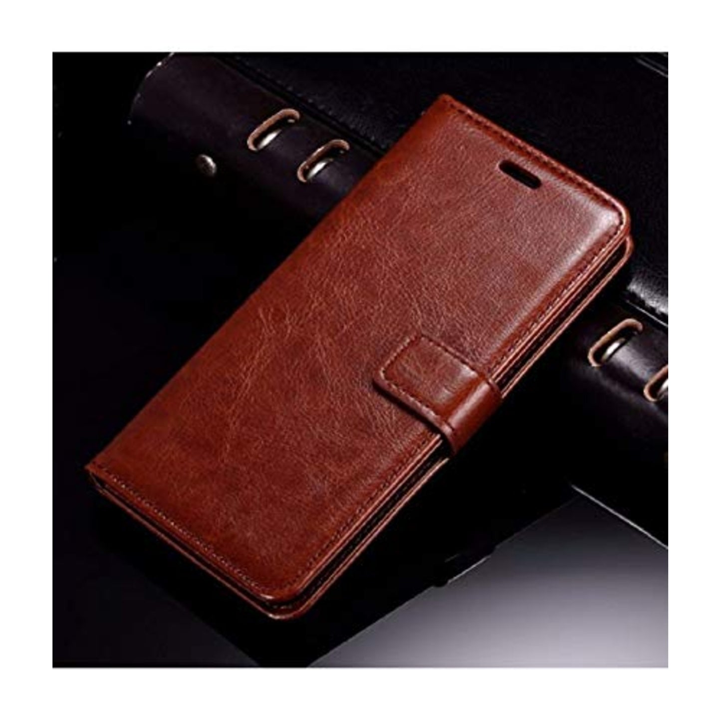 Vivo Y71 Leather Flip Cover (Cards Holder and Money Pocket Inbuilt Stand and Shockproof TPU Inside Magnetic Closure Wallet Back Cover Case)