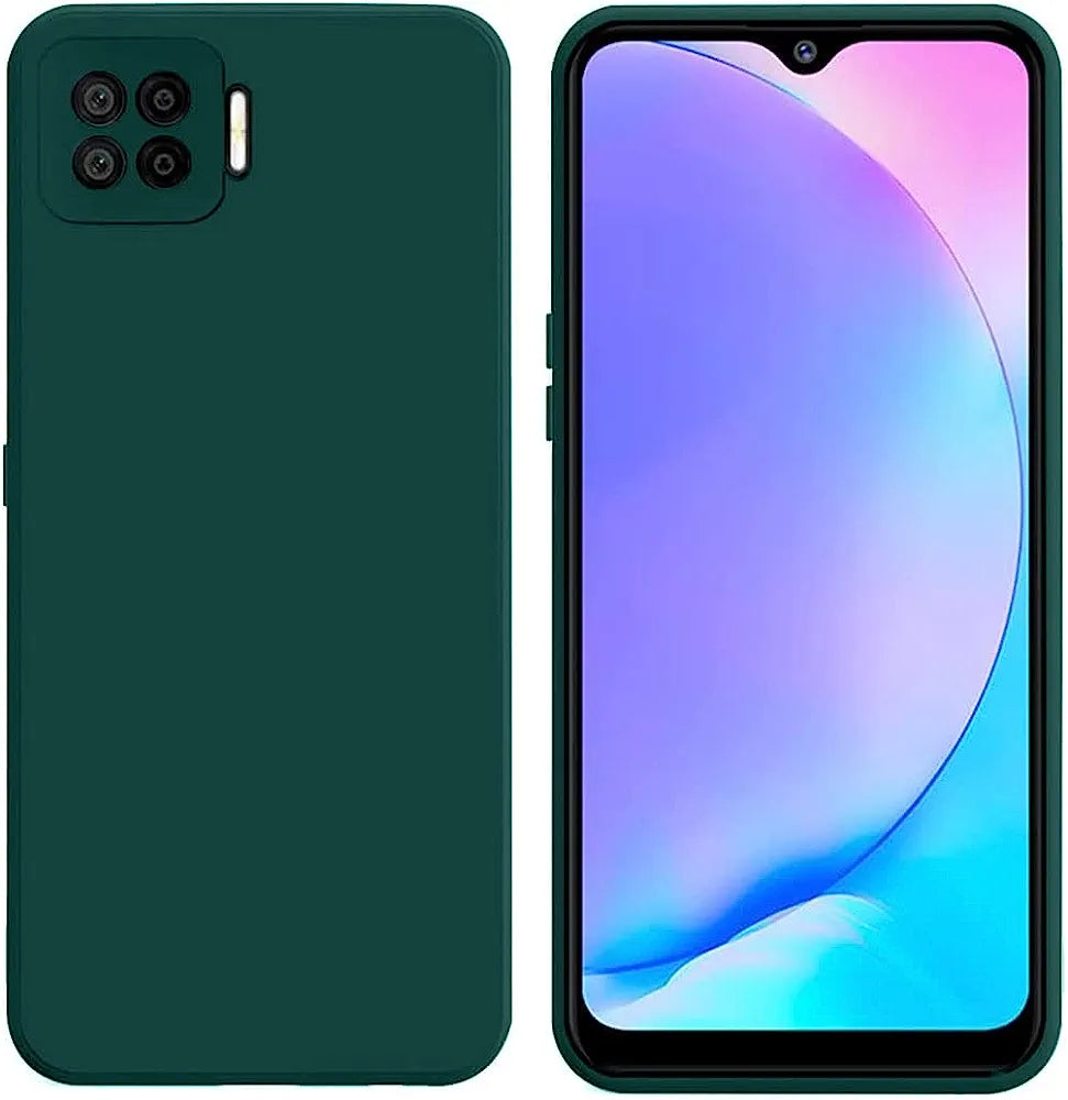 Oppo F17 Silicone + Cloth Back cover Soft