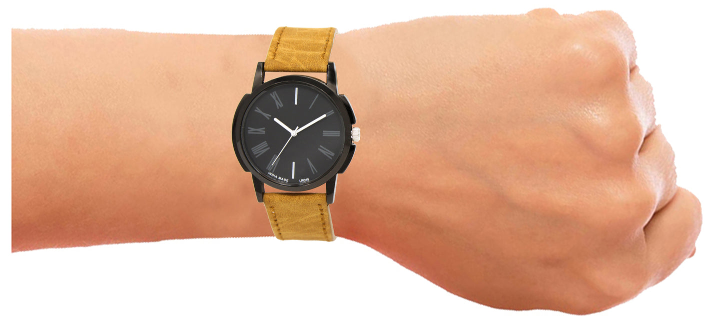 We & Us Men's wrist watch Brown Strap