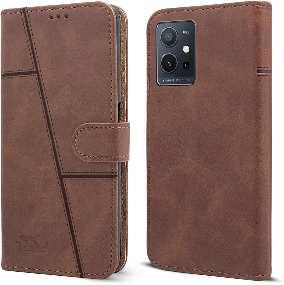 Vivo Y75 Leather Flip Cover