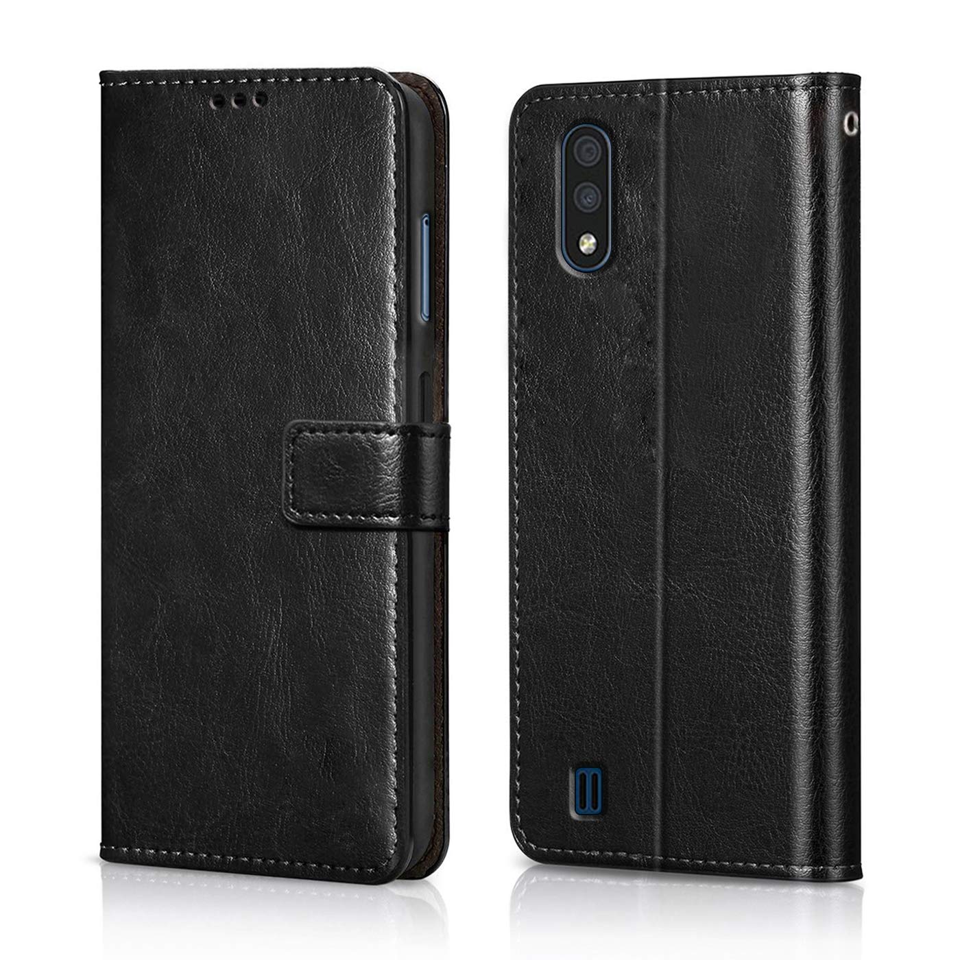 Samsung Galaxy M01 Mobile Leather Flip Cover