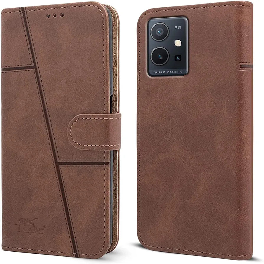 Vivo T1(5G) Leather Flip Cover