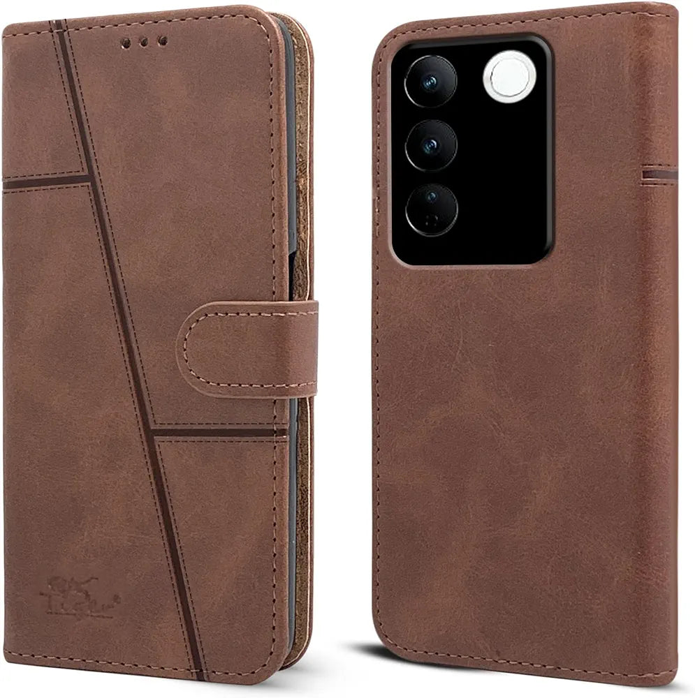 Vivo V27 Mobile Leather Flip Cover