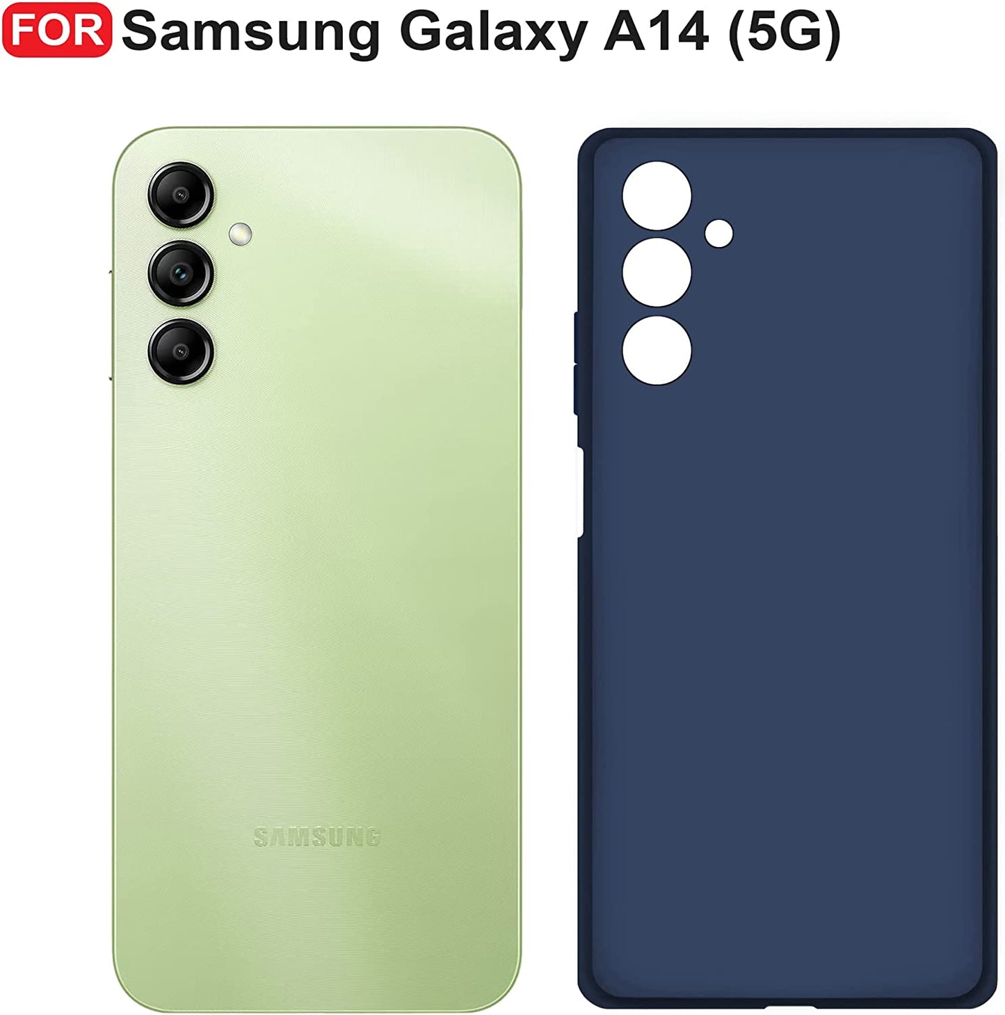 Samsung A14 (5G) Back Cover ( Silicone + Cloth)