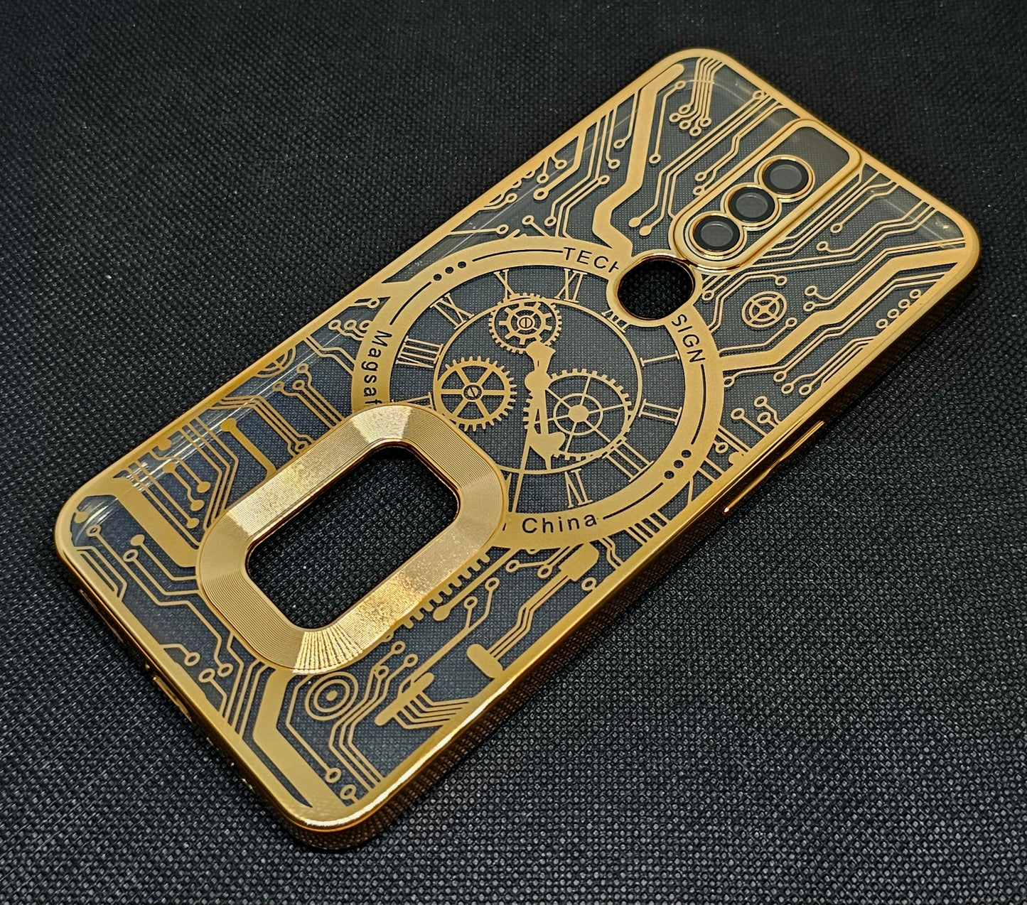 Oppo F11 pro Back Cover with CD Watch Machine Design soft
