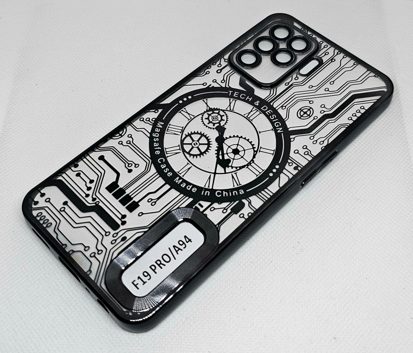 Oppo F19 Pro Back Cover with CD Watch Machine Design