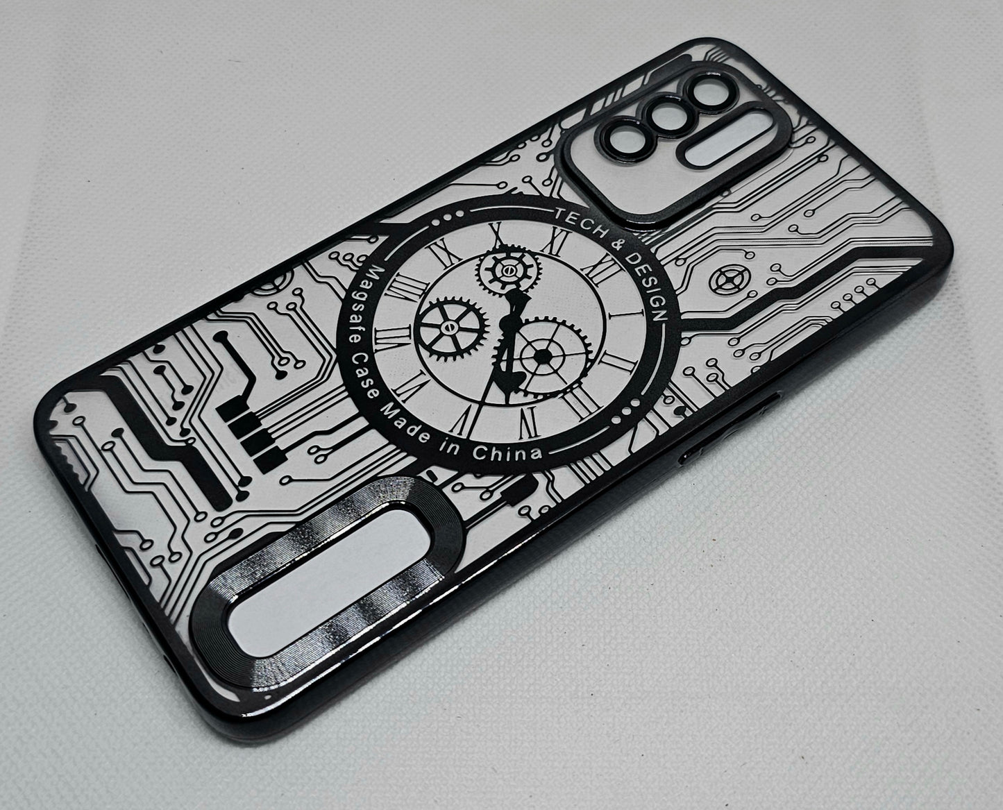 Oppo F19 pro plus Back Cover with CD Watch Machine Design