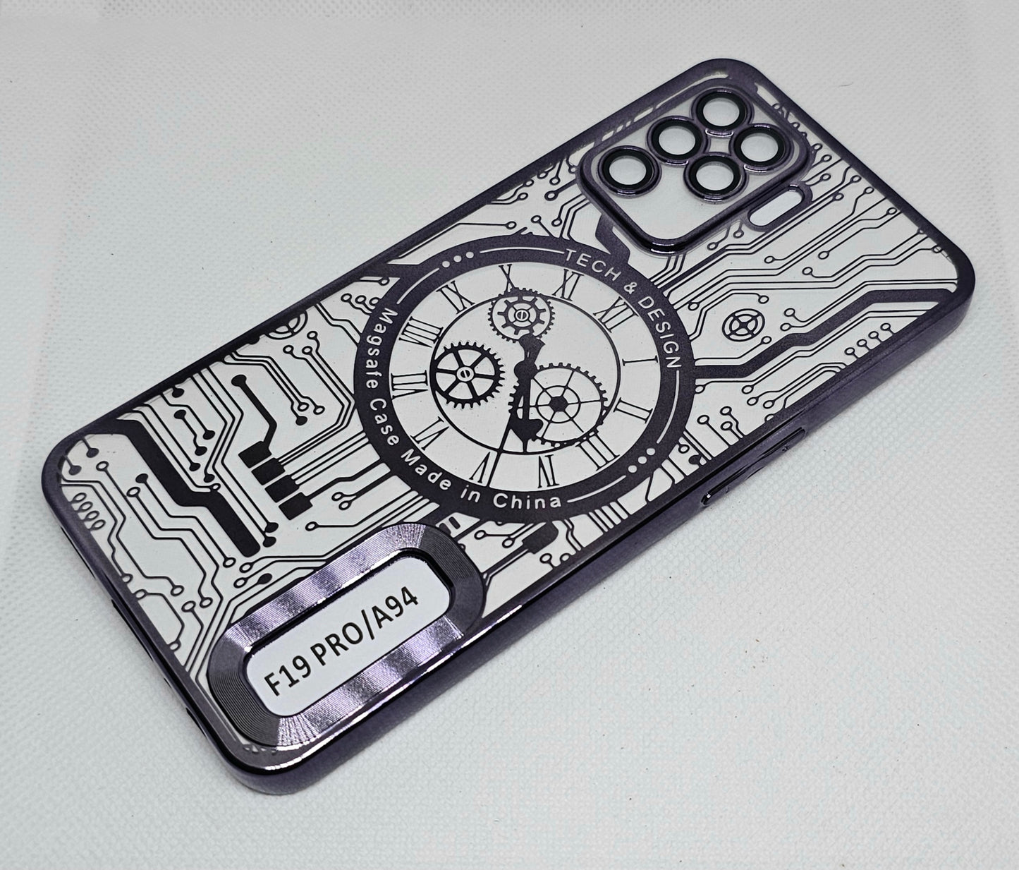 Oppo F19 Pro Back Cover with CD Watch Machine Design