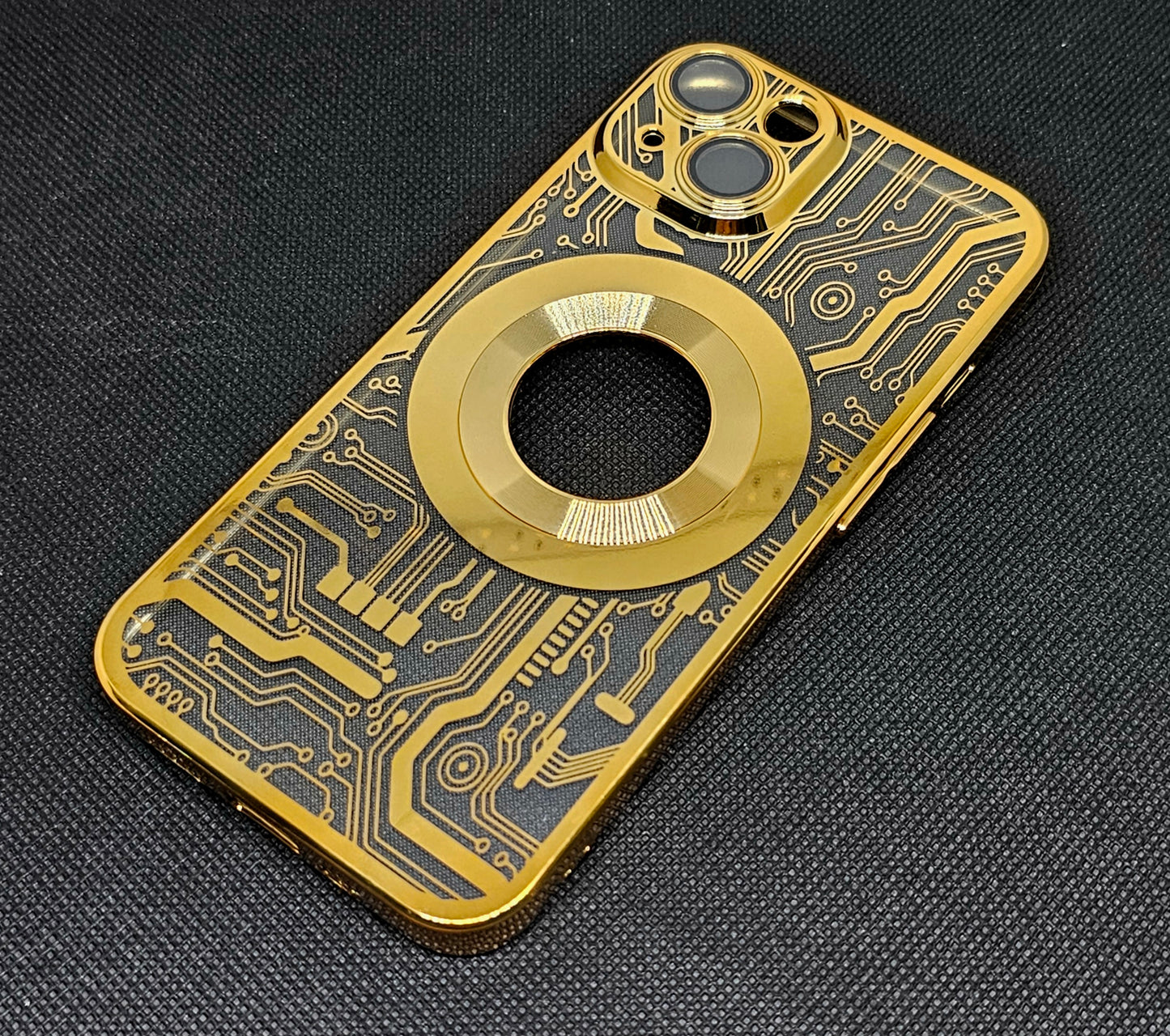 Apple Iphone 14 Back Cover with CD Watch Machine Design