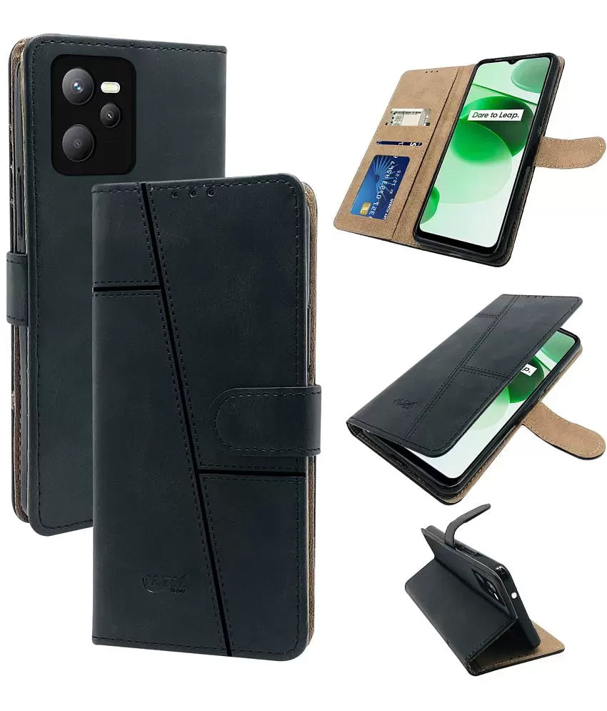 Realme C35 Leather Flip Cover