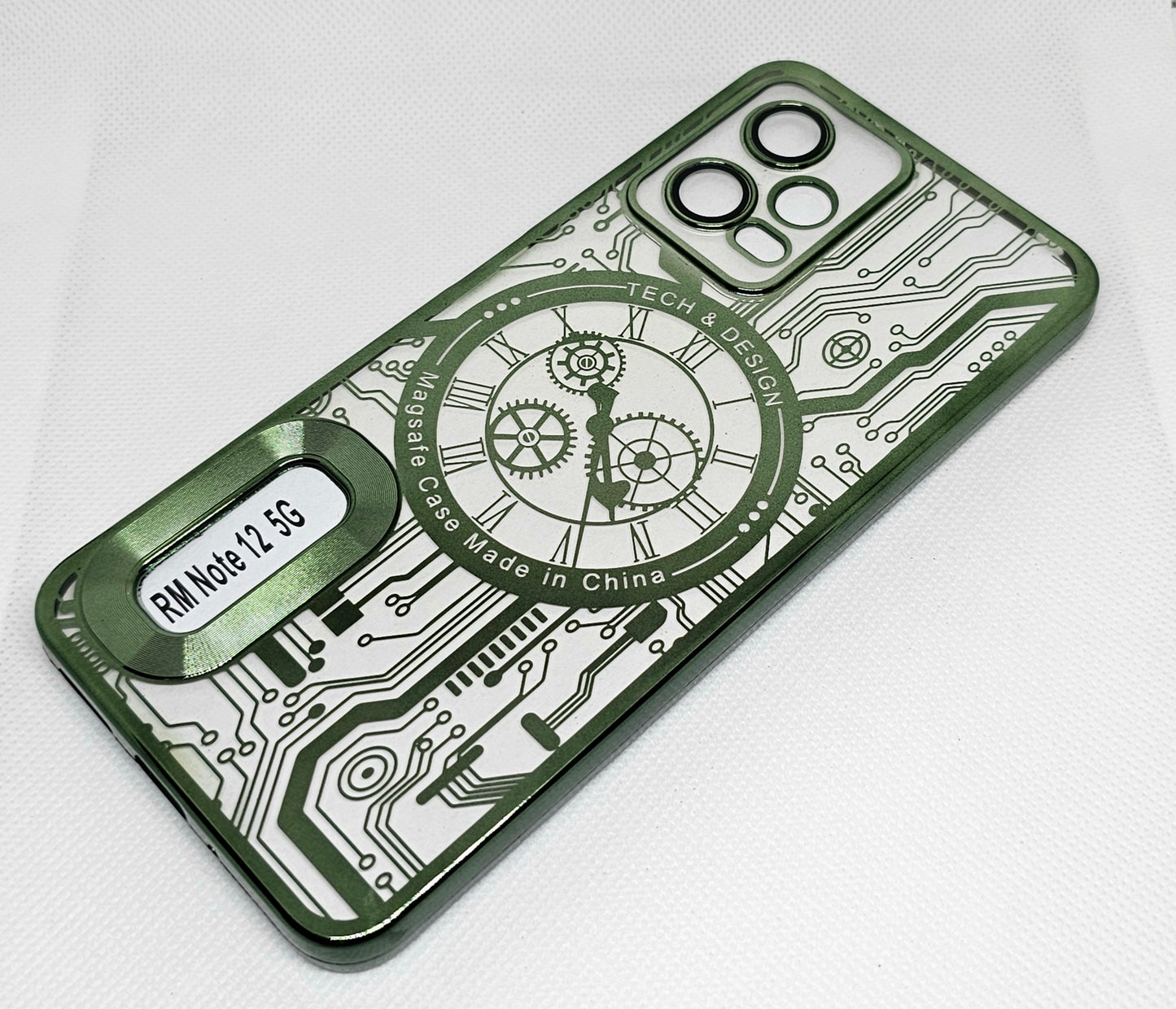 Mi Note 12 (5G) Back Cover with CD Watch Machine Design