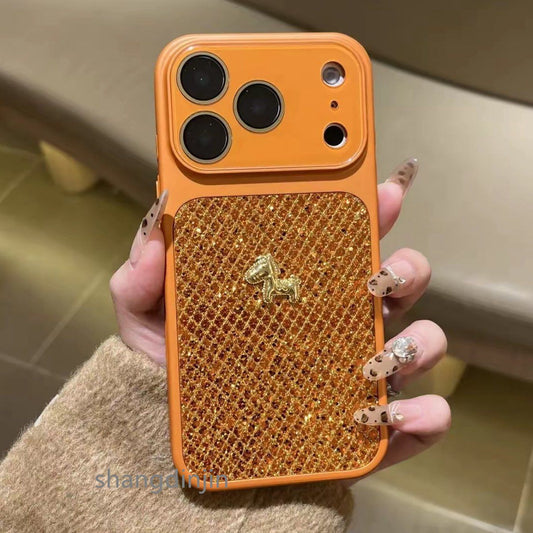 Apple Iphone Horse Glitter Lens Case (Exclusive)