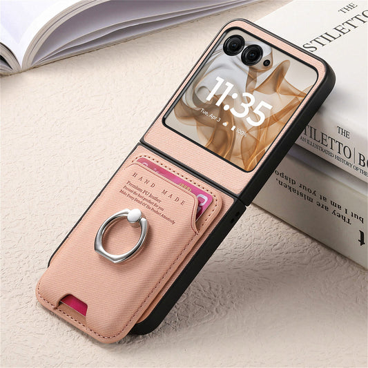 Samsung Z Flip Leather texture Pocket Case (Exclusive)