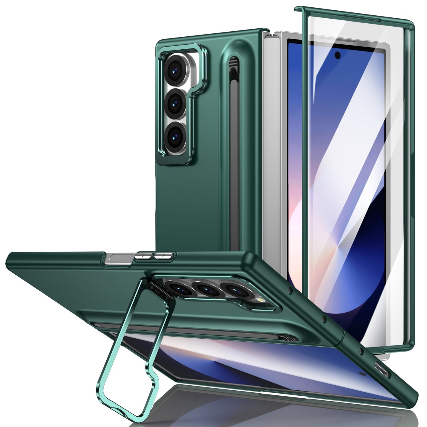 Samsung Fold series lens bracket spring pen slot case film integrated protective case (Exclusive)