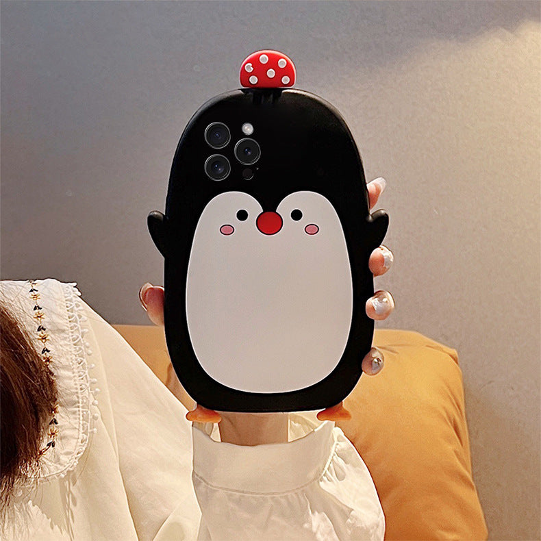 Apple iphone New Cartoon Little Mushroom Penguin Case (Exclusive)