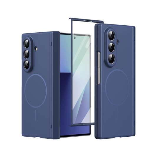 Samsung Z Fold series foldable with a skin-feel, thin magnetic closure and full coverage, including a central axis protective case (Exclusive)