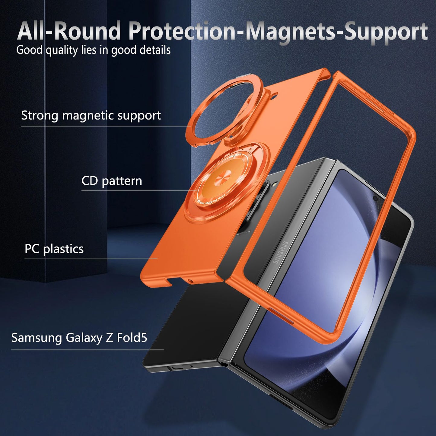 Samsung Fold & Flip Series Suitable Magnetic Rotating Stand Anti-Fall Phone Case (Exclusive)