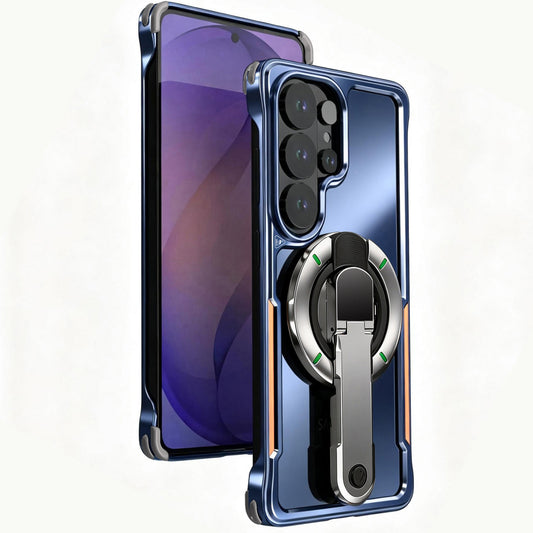 Apple Iphone & Samsung ultra rotating stand with film, metal frame, magnetic stand, protective case (Exclusive)