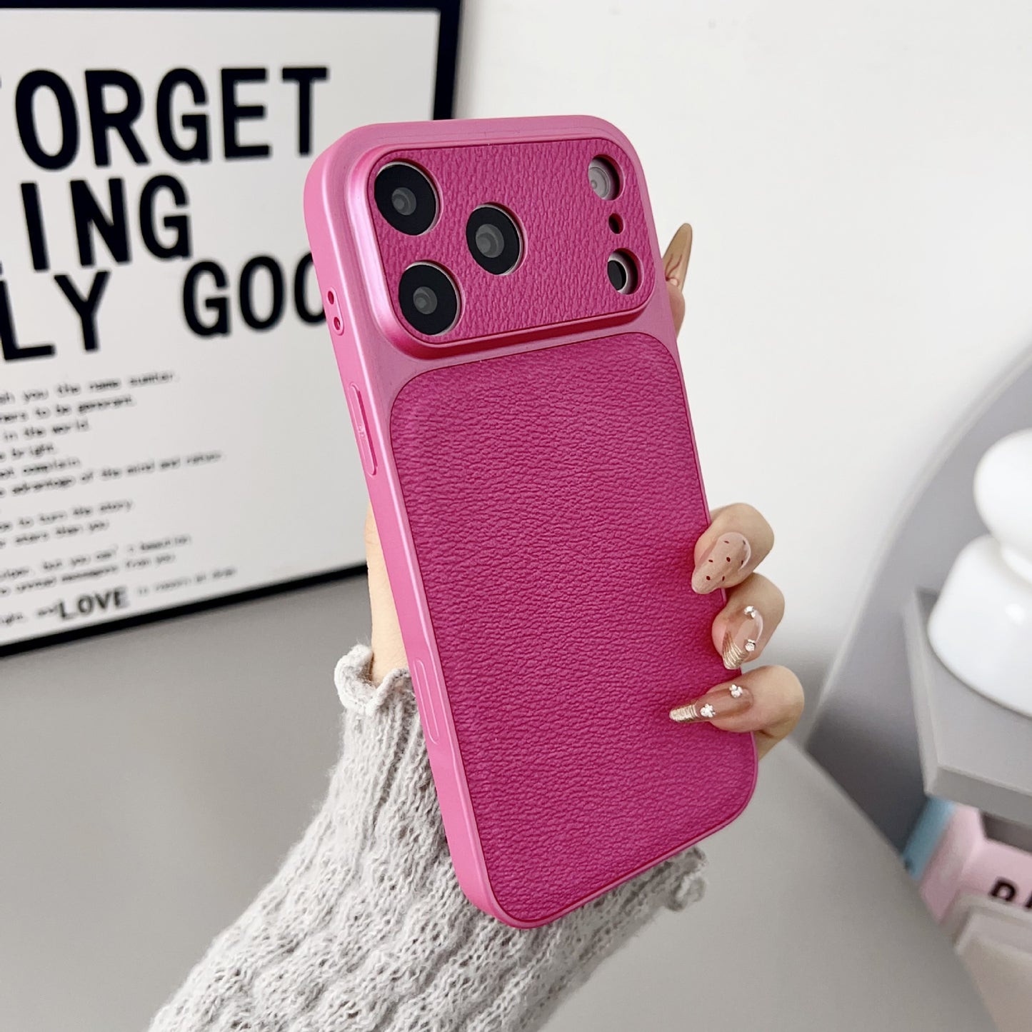 Apple Iphone Intantly Transforms Into Large View Business Style Lychee Textured Phone Case (Exclusive)