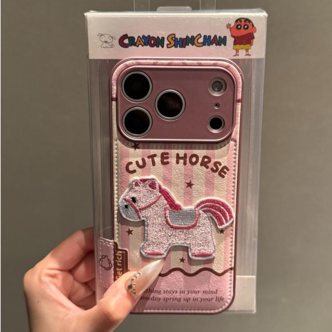 Apple Iphone Ins Fun and Cute 3D Embroidered Pony Suitable Case (Exclusive)