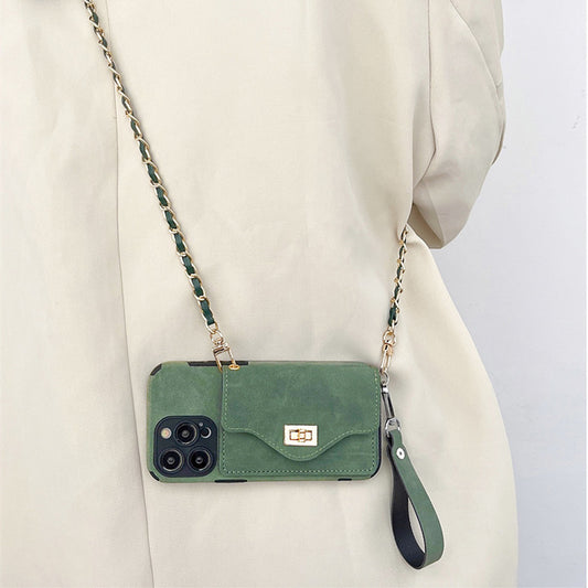 Apple Iphone Crossbody Suede Leather Case (Exclusive)