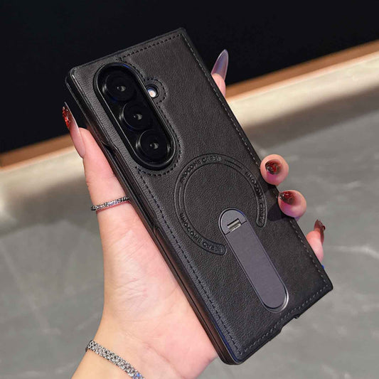 Samsung Z Fold Business Men's Leather Case Magnetic Case Rotating stand (Exclusive)