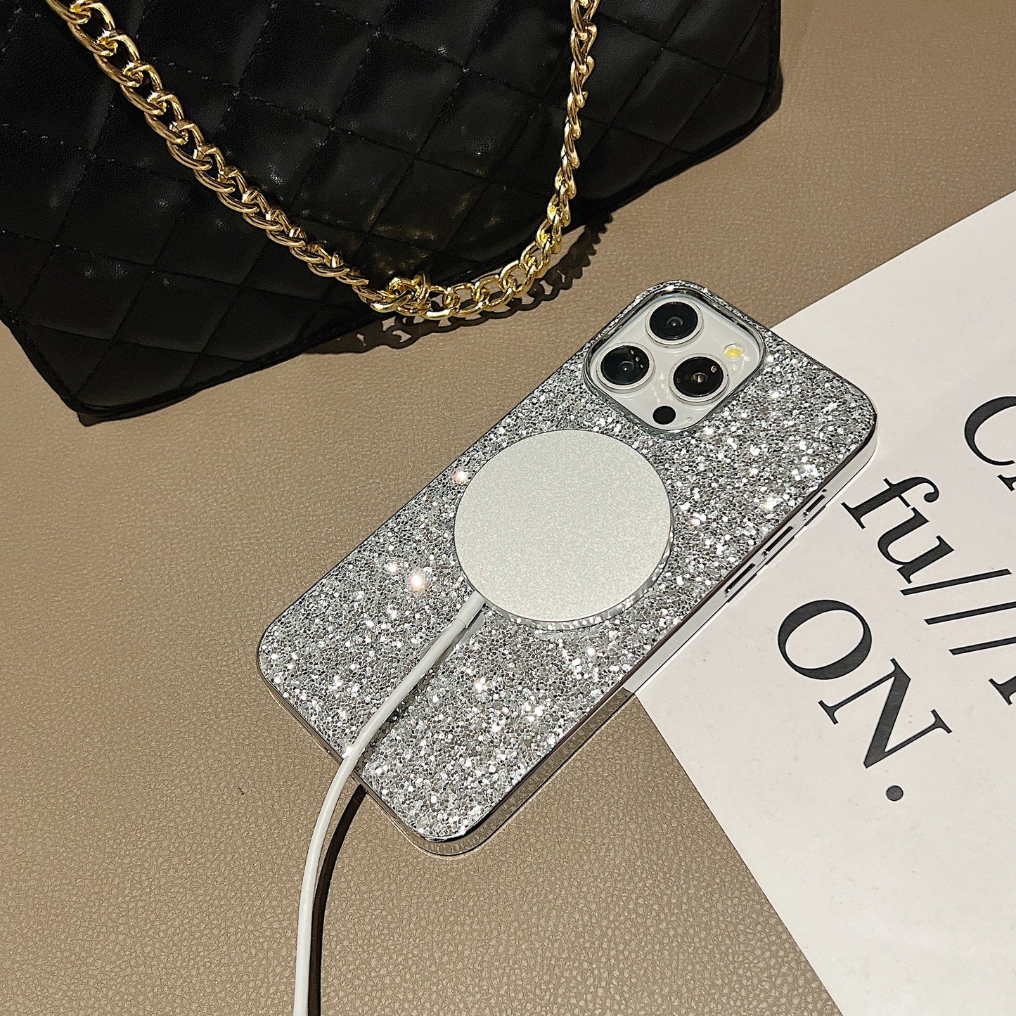 Apple iphone Glitter Sequin Strong Flash Diamond Phone Case (Exclusive)