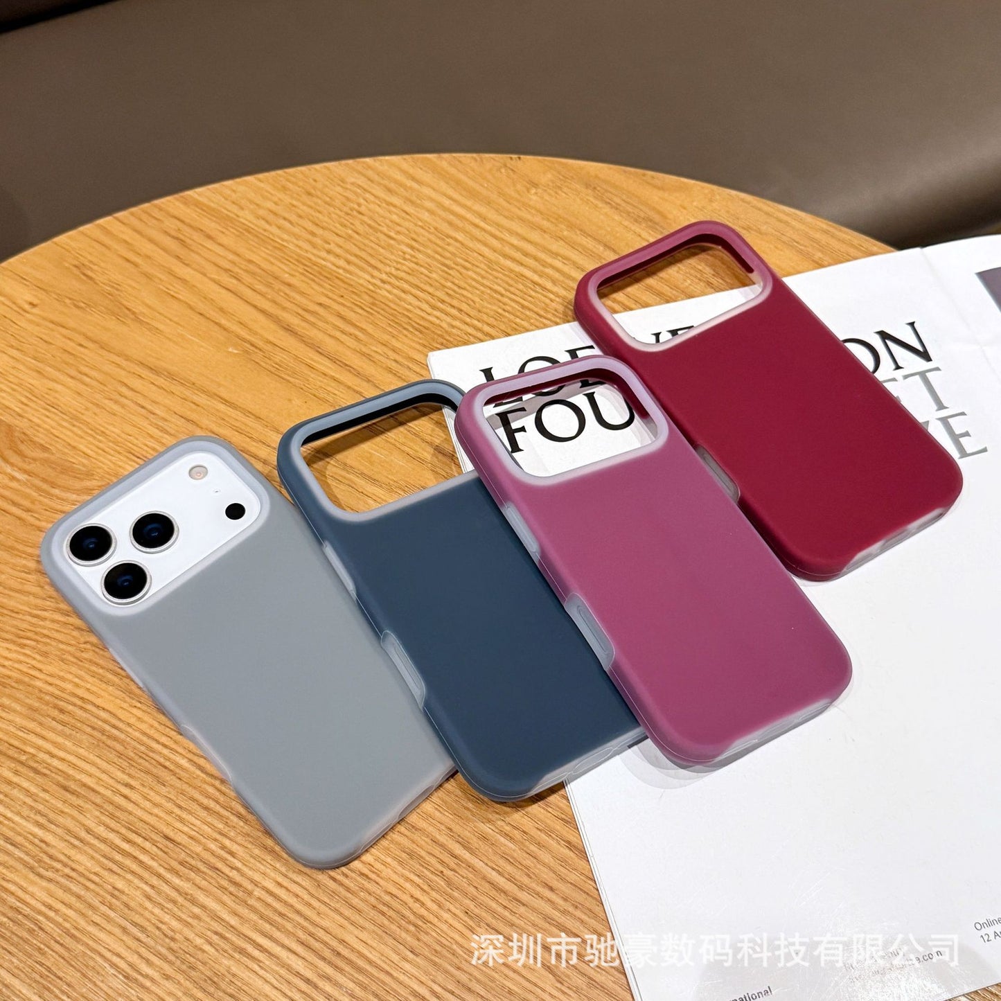 Apple Iphone series Liquid Jelly Magnetic Suction Suitable Pure Color Mobile Phone Case (Exclusive)