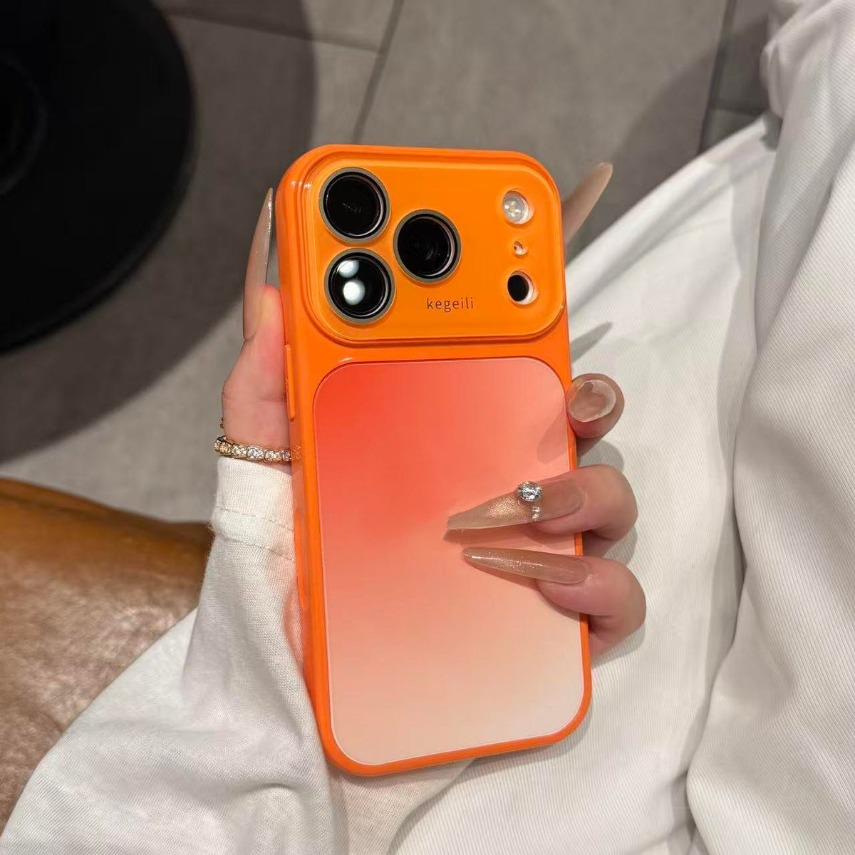 Apple Iphone Ins High-Transparency Gradient Dyeing Personalized Full Coverage, High Aesthetic Value, Light Luxury Case (Exclusive)