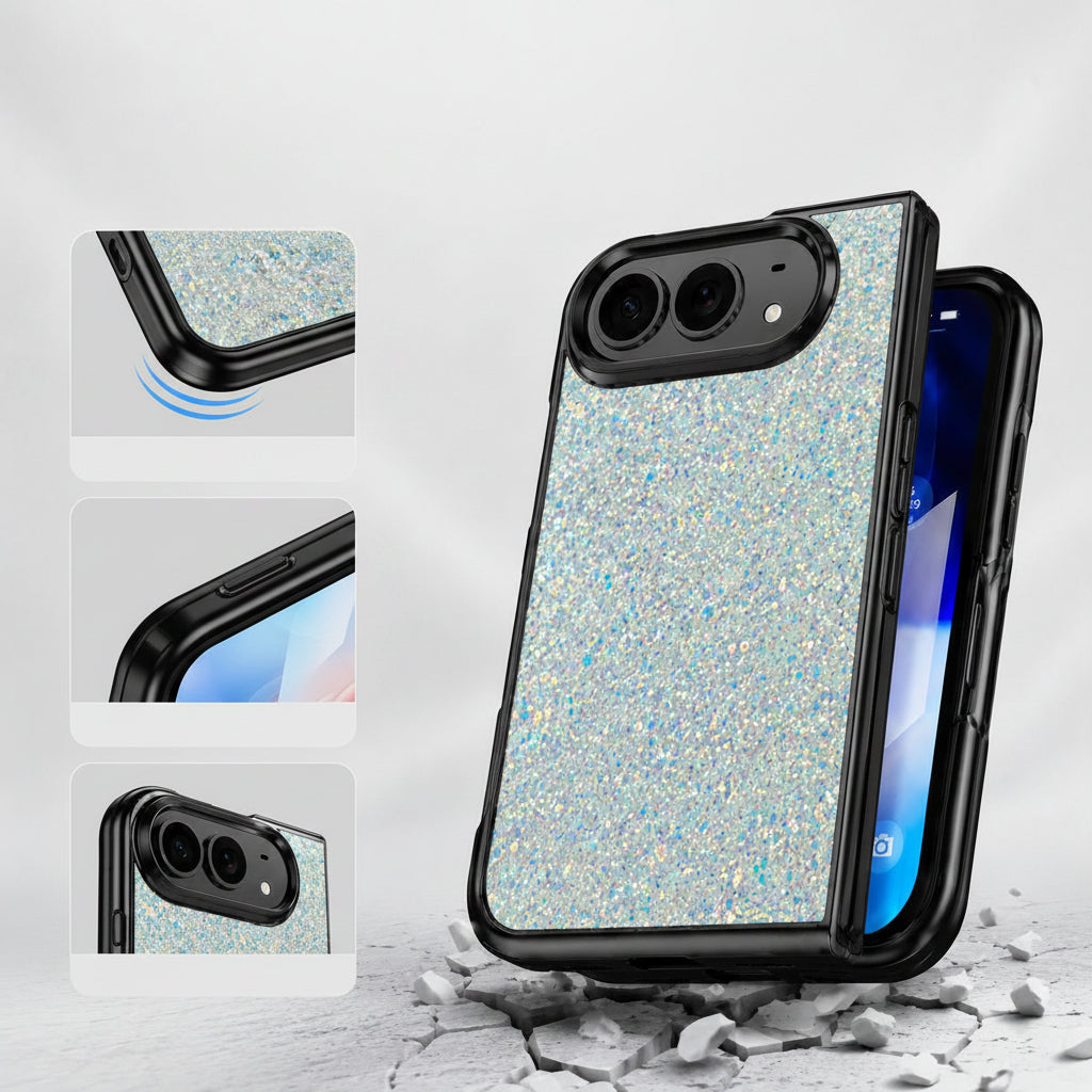 Apple iphone Ultra fold rhinestone folding phone case (Exclusive)