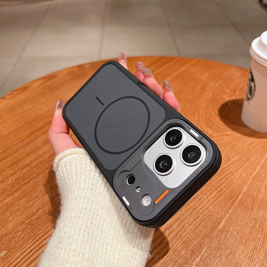 Apple Iphone Color Block Magnetic Skin Feel Frosted Cover