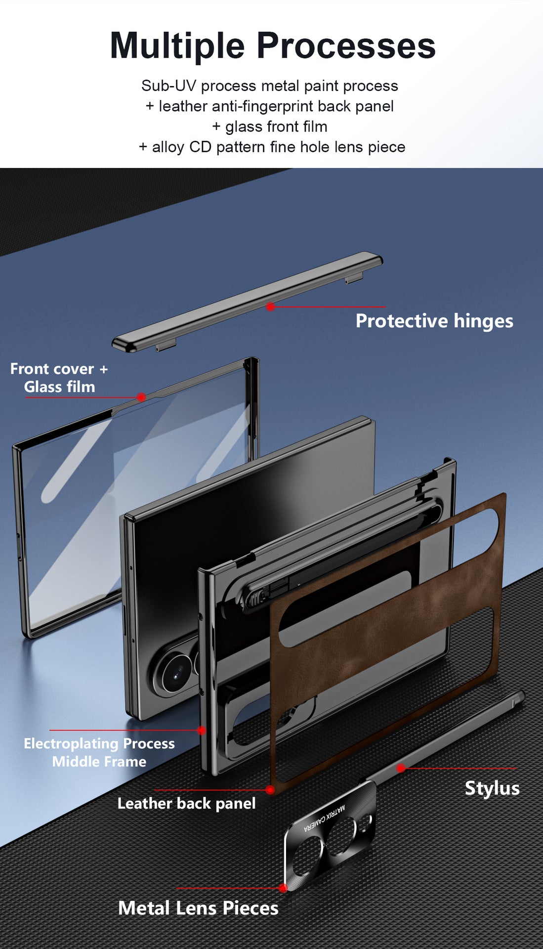 Samsung Fold Series Foldable Official Pen Slot Case with Integrated Film and Anti-Fall Protection (Exclusive)