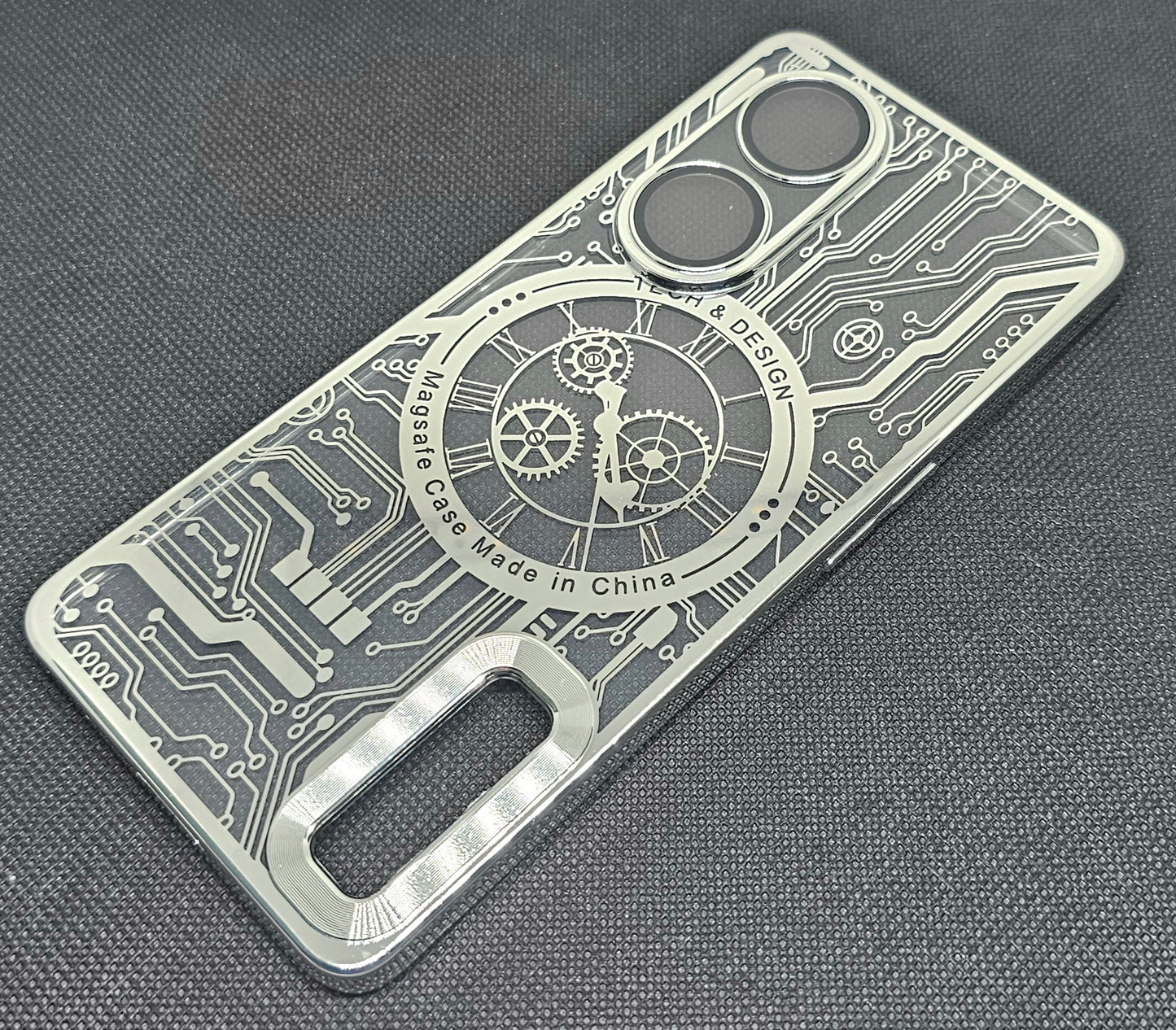 Oppo Reno 8T Back Cover with CD Watch Machine Design soft