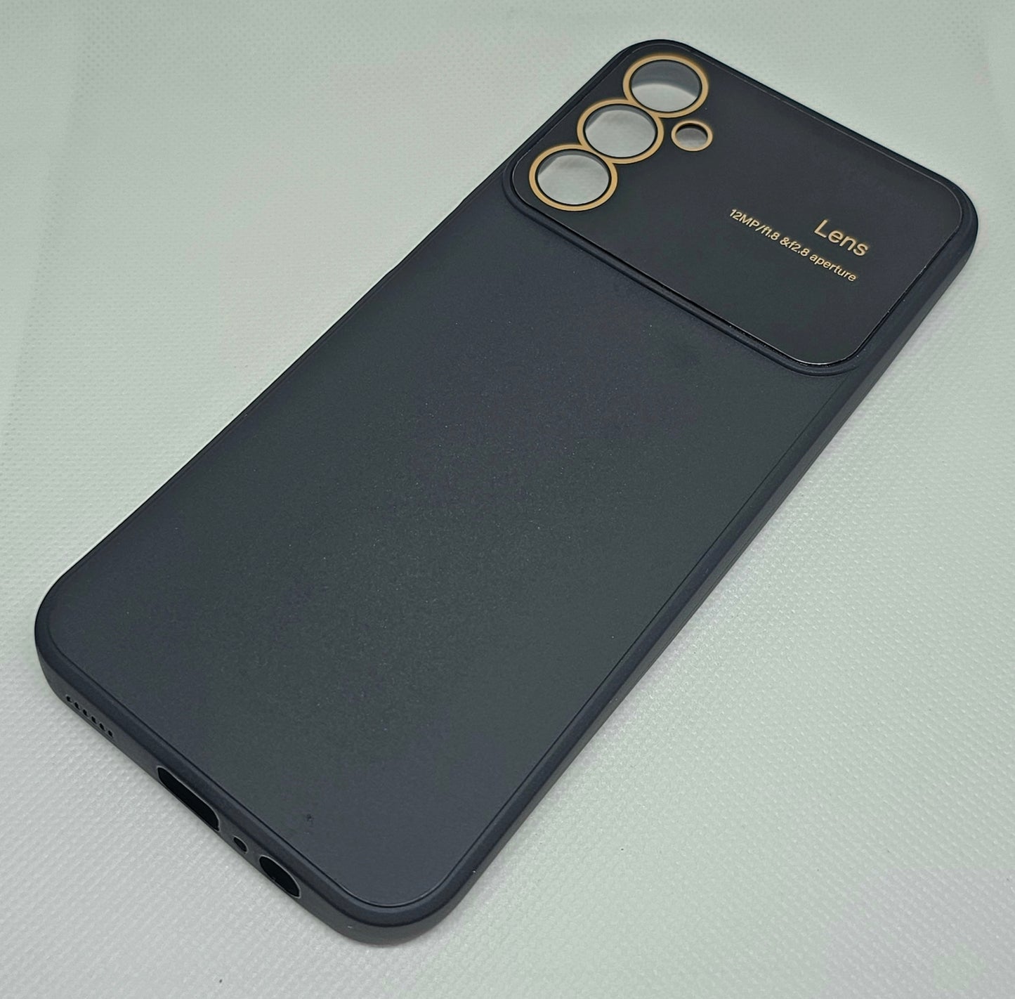 Samsung A14(5G) Mobile Silicone Back Cover with Protective Lens