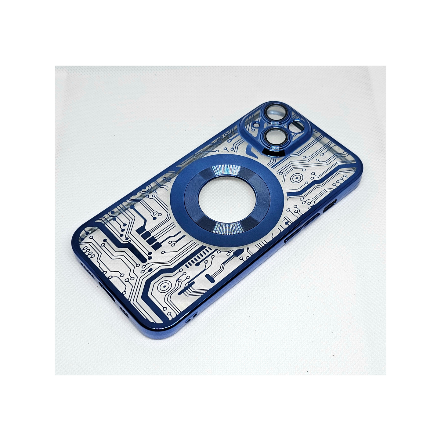 Apple Iphone 14 Mobile Back Cover with CD Watch Machine Design soft