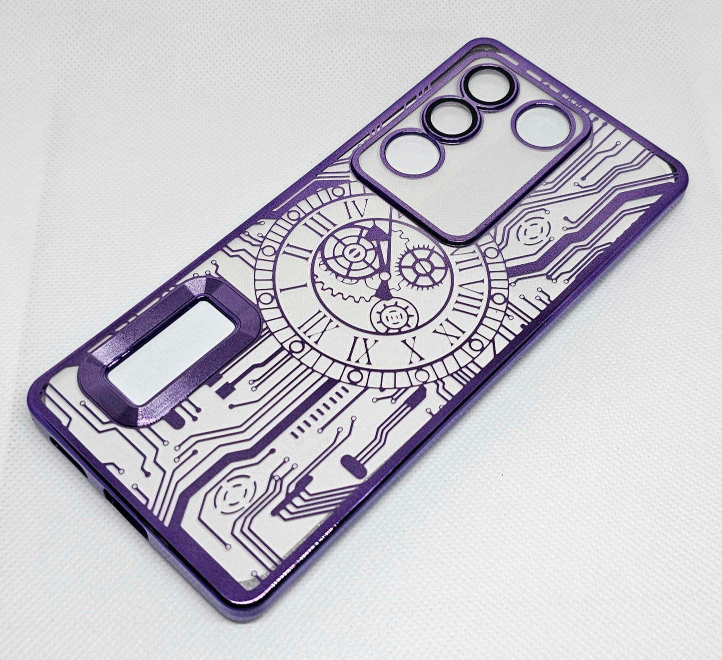 Vivo V27/V27 Pro Back Cover with CD Watch Machine Design soft
