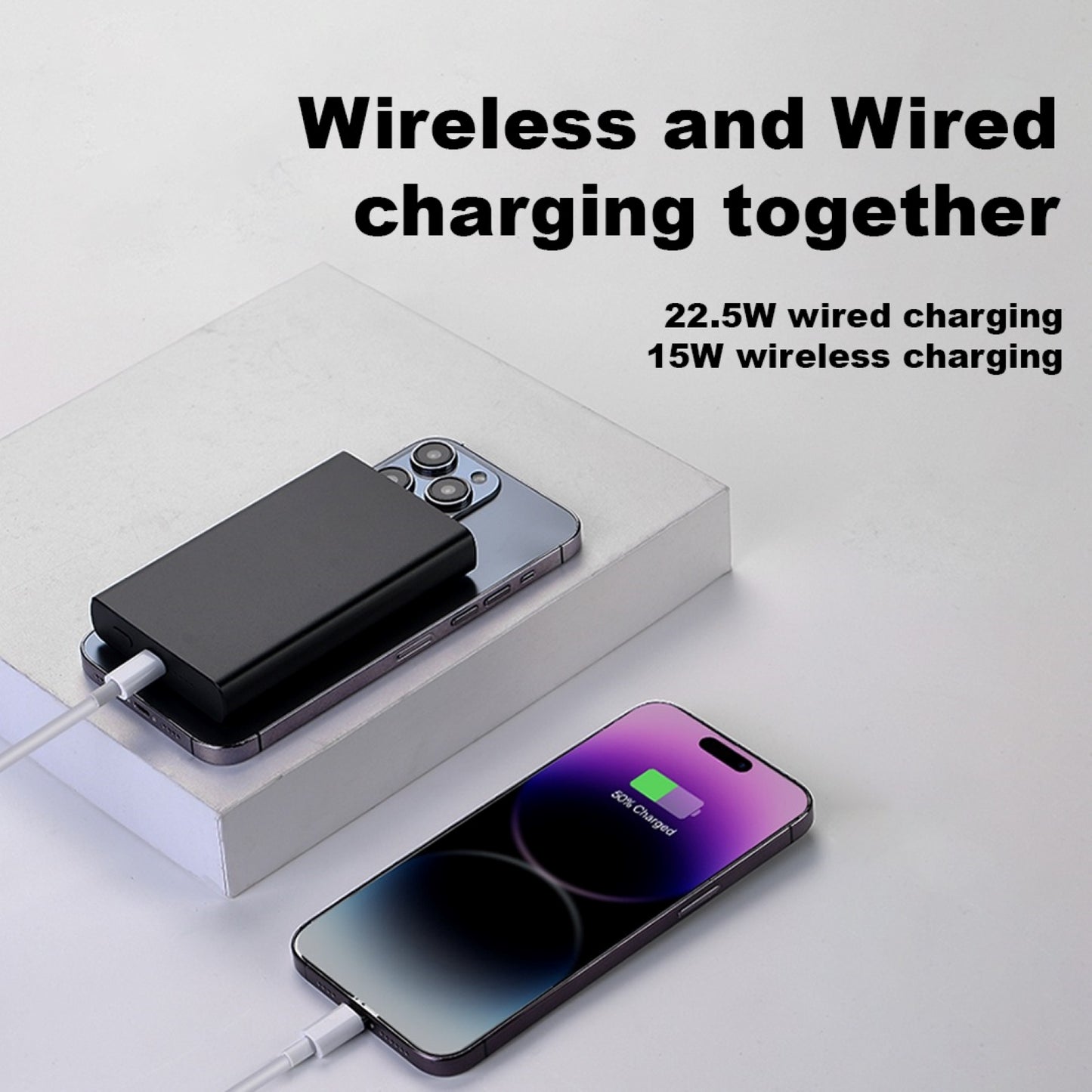 Amytel 10,000 mah 22.5 watt Fast Charging Magsafe Power bank with Fine Aluminum Body (6 Month Warranty)