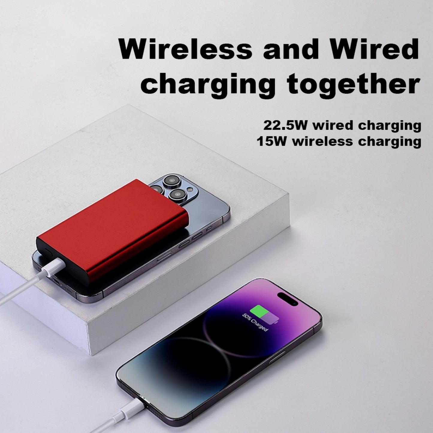 Amytel 10,000 mah 22.5 watt Fast Charging Magsafe Power bank with Fine Aluminum Body (6 Month Warranty)