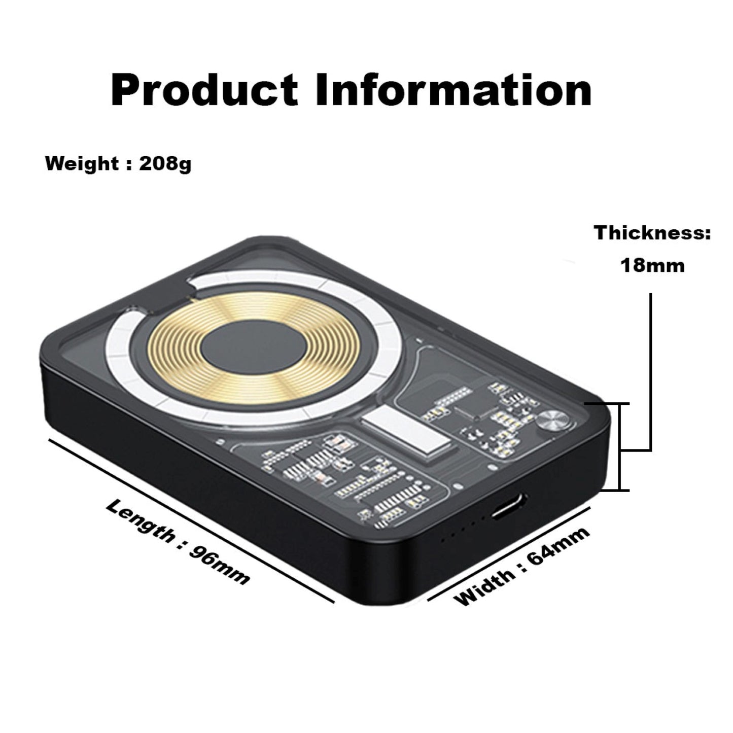 Amytel Fast Charging 20 watt Mag Safe power bank 10,000 mah (6 Month warranty )
