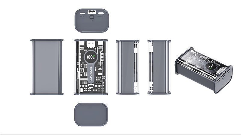 Amytel Transparent 25watt Fast Charging compact Power Bank with 10,000 Mah (6 Month warranty)
